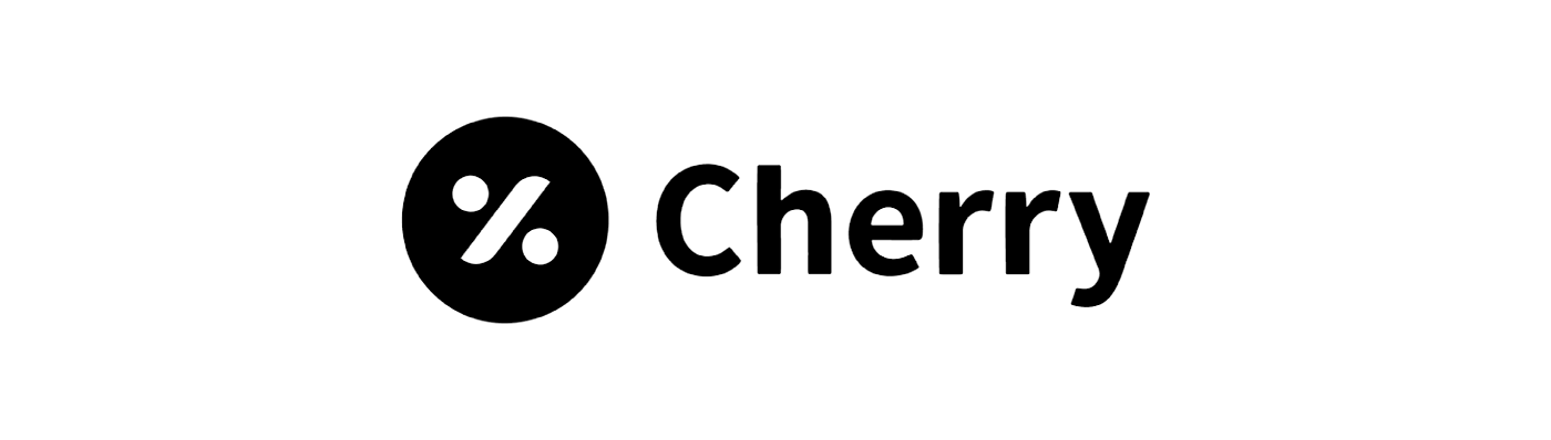Cherry logo with percentage symbol.