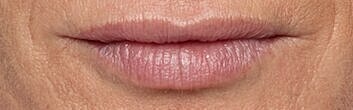 Close-up of natural, lightly colored lips.