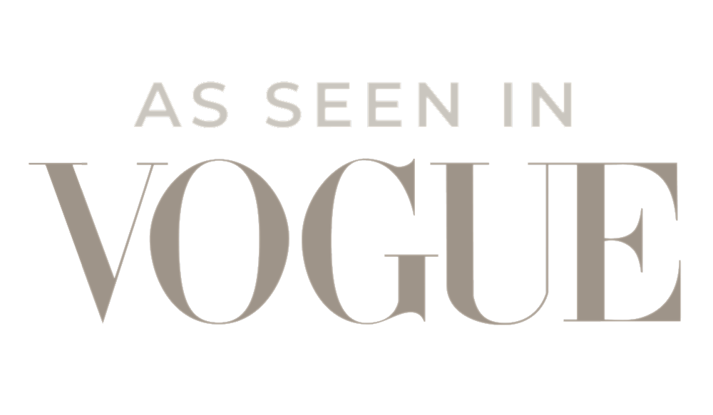 Logo of Vogue magazine featuring the phrase.